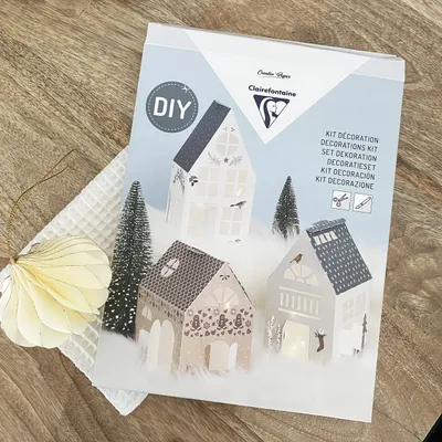 Image de Clairefontaine 97711C Clairefontaine Kit de bricolage de Noël "Maisons