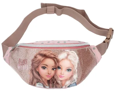 Produktbild von Depesche 14015 TOPModel Dots - Crossbag in Rosa, mit Model Motiv und Glitzer, Umhängetasche mit längenverstellbarem Tragegurt