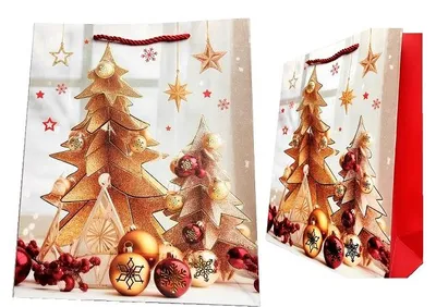 Produktbild von Midex Weihnachtliche Geschenktasche Große Tannenbaum