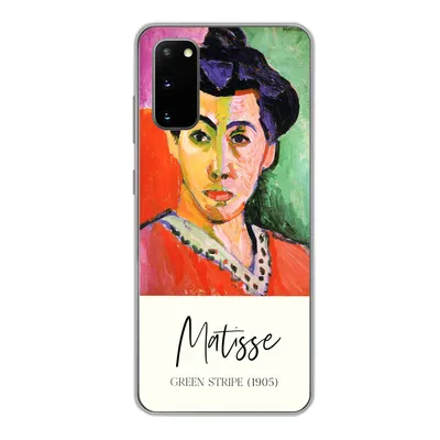 Produktbild von MuchoWow® Handyhülle Schutzhülle Hülle für Samsung Galaxy S20 Matisse - Grüner Streifen (1905) - Alte Meister Silikon Softcase Handy Hülle - Bild