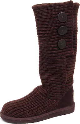 Produktbild von E9940: Damenstiefel, braun meliert, UGG, Wolle/Wildleder