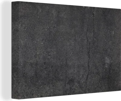Produktbild von OneMillionCanvasses® - Leinwandbilder - 140x90 cm, Beton - Schwarz - Grau - Rustikal - Industriell, Wandbilder Kunstdruck Wanddekoration - Foto auf Leinwand - Gemälde auf Holzrahmen