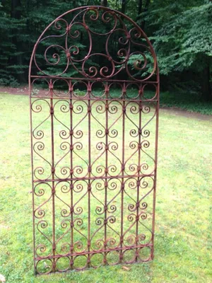 Produktbild von Gartentor mit Rundbogen - Eisen Tor wie antik, Gartenpforte Eisentor 180x90