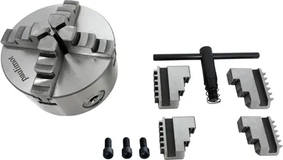 Produktbild von PAULIMOT Vierbackenfutter für Drehbank, 125 mm, zentral verstellbare Backen