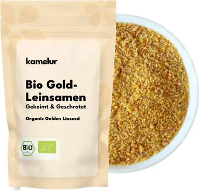 Produktbild von Kamelur® Bio Goldleinsamen gekeimt & geschrotet 500 g