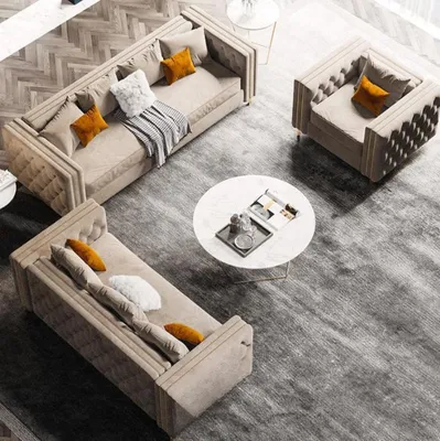 Immagine prodotto di Velluto zona giorno relax seduta design divano salotto divani 3 posti 233 cm