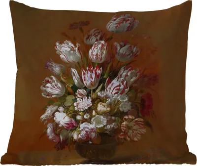 Produktbild von MuchoWow® Outdoor Kissen - Kunst - Blumen - Stillleben - Alte Meister - Vintage - 50x50 cm - Wetterfest - Lounge Kissen - Komfortabel - Kissen mit Bild