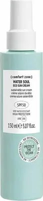 Produktbild von Comfort Zone Water Soul Eco Sun Cream Spf50, Sonnenschutzcreme, Gesicht & Körper, Flasche, Schutz, Reife Haut, 150 ml