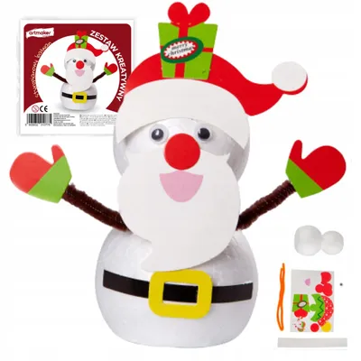 Produktbild von Artmaker Kreativset Styropor-Schneemann Weihnachtsgeschenk für Kinder