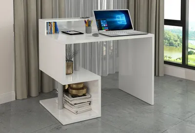 Immagine prodotto di Scrivania a Giorno 100x50x92,5 cm Esse Bianco Lucido
