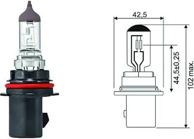 Produktbild von 1x DIEDERICHS LID10033 HB5 Scheinwerfer Glühlampe 65/55W 12V PX29t