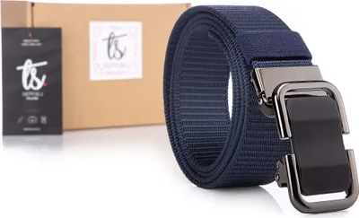 Produktbild von SERGEJ DUBAI Herrengürtel automatischer Gürtel mit Aluminiumschnalle für Hosen Blau