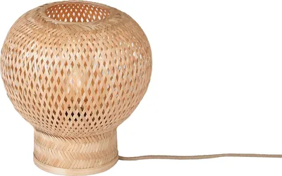 Produktbild von GOOD&MOJO - Tischleuchte Barbados - Natürlich - Ø25cm Tischlampe - Nachttischlampe, Wohnzimmer, Schlafzimmer