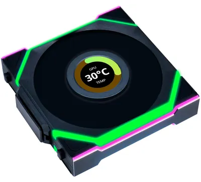 Produktbild von Lian Li UNI FAN SL Wireless LCD 120 Reverse Blade, Ventilator, 12 cm, Schwarz