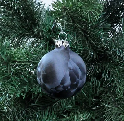 Produktbild von JACK 12x Glas Eislack Christbaumkugeln 6cm Thüringer Weihnachtskugeln Kugeln, Farbe:Schwarz Eislack
