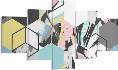 Produktbild von Bild auf Leinwand - Leinwandbild - Abstraktion modern - 125x70cm - Wand Bild - Wanddeko - Leinwanddruck - Bilder - Kunstdruck - Wanddekoration - Leinwand bilder - Wandkunst - EA125x70-3846