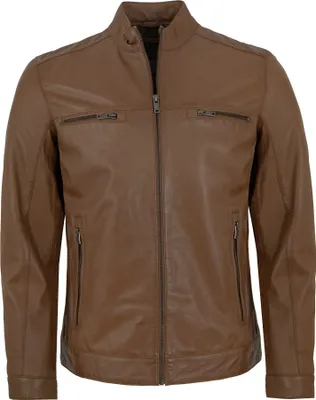 Produktbild von Existenz - Herren Lederjacke Lammnappa braun : 54