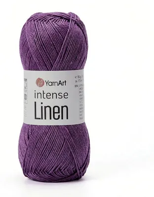 Produktbild von YarnArt Intense Linen 4112 Violett – Sommergarn aus Leinen/Viscose, luftig