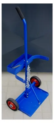 Produktbild von Transportwagen für 2 x 10 Liter technische Gasflaschen, zerlegbar, blau