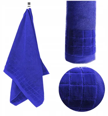 Produktbild von Handtuch - 100% Baumwolle - 500 g/m2 - 70x140 cm - Extra Saugfähig - Dunkelblau - hohe Grammatur - DICK