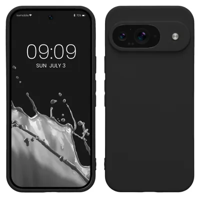 Produktbild von kwmobile Handyhülle für Google Pixel 9 Hülle - weiches Handy Silikon Case - Schutzhülle Cover - Schwarz matt