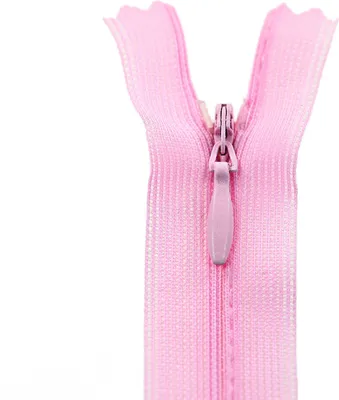 Produktbild von 1 Reißverschluss spiral verdeckt, 40cm, unteilbar, Naht verdeckt,134 pink