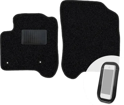 Produktbild von moto-MOLTICO Vorne Fußmatten Auto Velours Autoteppiche Schwarz Automatten Set 2-teilig passend für Citroen C3 Picasso 2008-2017