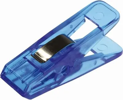 Produktbild von Briefklemmer Multi Clip Taifun 15x50mm VE=100 Stück kristallblau