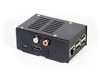 Immagine prodotto di Custodia in acciaio per HiFiBerry DAC+ e Raspberry Pi 3, 2 modello B / B+ - Colore: nero