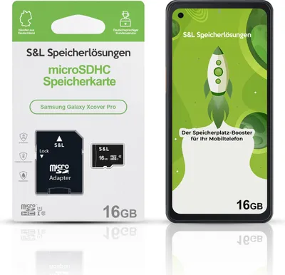 Produktbild von microSD Speicherkarte S&L für Samsung Galaxy Xcover Pro - Speicherkapazität: 16 GB