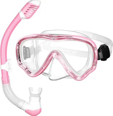 Produktbild von Anti-Beschlag gehärtetes Glas Tauchmaske Schnorchelausrüstung - Panorama-Weitwinkel Sicht Schnorchelbrille mit Anti-Leck Technologie