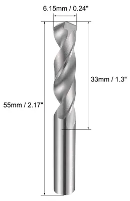 Produktbild von Bohrer mit Geradem Schaft Spiralbohrer 6,15 mm Vollhartmetall fš¹r Hartstahl aus rostfreiem Stahl, geh?rtet auf 50 HRC