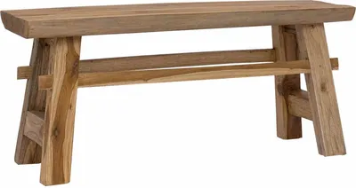 Zdjęcie produktu dla vidaXL Ławka Naturalna 100 x 29 x 43,5 cm Lite drewno tekowe
