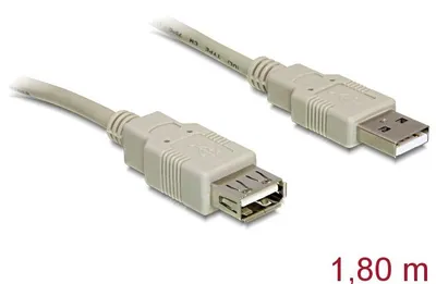 Productafbeelding van Delock 82239 DELOCK USB Verl. A -> A St/Bu 1.80m grau