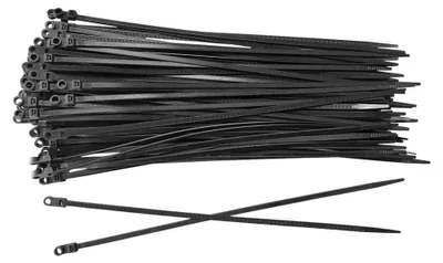 Produktbild von Kabelbinder mit Befestigungsöse 150 x 3,6 mm Schwarz 200 Stück Polyamid 6.6