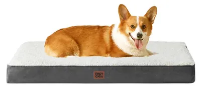Image de Lit orthopédique pour chien, 89x58 cm, lavable, couleur beige