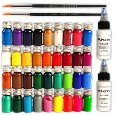 Produktbild von Marie's Textilfarben-Set Malerei Kleidung 36x10ml Pinsel Medium