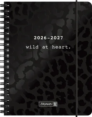 Produktbild von Brunnen Schülerkalender Wild at Heart 2026/2027 schwarz 1 St.
