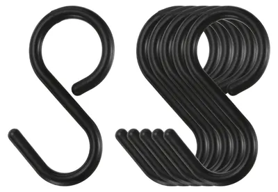 Immagine prodotto di 6 ganci a forma di S, in plastica, per appendere utensili da cucina
