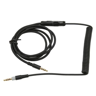 Obrázek produktu pro Vinutý kabel sluchátek,Vinutý zvukový kabel sluchátek,Náhradní vinutý kabel sluchátek,Kabel sluchátek pro HyperX Cloud Alpha,Kabel sluchátek pro HyperX Cloud Mix,Pružinový kabel herních sluchátek
