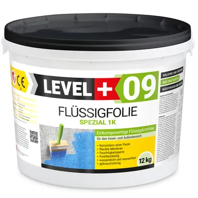 Obrázek produktu pro Tekutá fólie pro exteriéry a interiéry, hydroizolace balkonů a koupelen 12 kg Level+09
