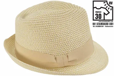 Seeberger knautschbarer Sommerhut Trilby-Hut UV-Schutz 30 in beige