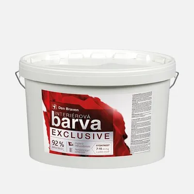 Obrázek produktu pro Den Braven Den Braven - EXKLUZIVNÍ interiérová barva, kbelík, 15 kg, bílá – bělost  92 % BaSO4