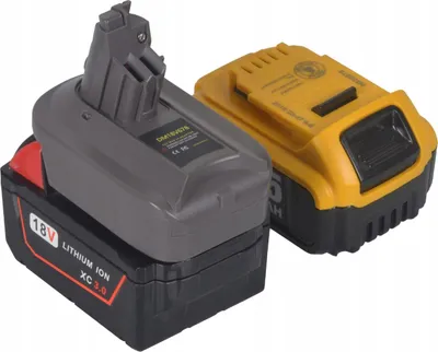 Productafbeelding van Adapter Vervanging Accu – voor Dewalt en Milwaukee Accu's | Compatibel met Stofzuiger Dyson V6–V8 | Duurzaam Kunststof, Beveiligd
