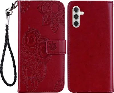 Produktbild von Samsung Galaxy A25 Hülle - Coverup Eulen Klapphülle - Rot