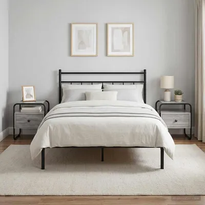 Immagine prodotto di vidaXL Tavolino da notte, 2 pezzi, grigio Sonoma, 40 x 39,5 x 40 cm, materiale composito di legno