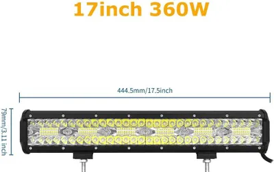 Immagine prodotto di Striscia luminosa a LED, alta luminosità, design impermeabile, 17in 360W senza fili