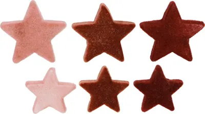 Produktbild von Deko Sterne Beflockt Streudeko Weihnachten Burgund Braun 40 St
