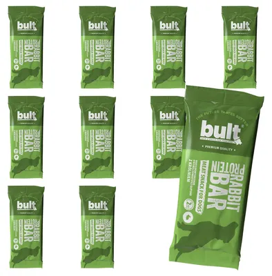 Produktbild von Bult | Rabbit Bar Hundefutter - Kaninchen - 10 Stück - 75g - Ergänzungsfuttermittel - 14% Feuchtigkeit