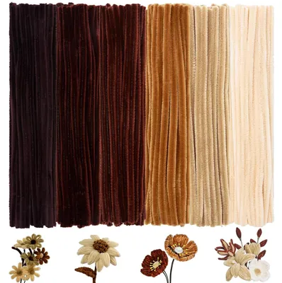 Immagine prodotto di Filo di chenille, lunghezza 30 cm, diametro 6 mm, sfumatura di colore marrone